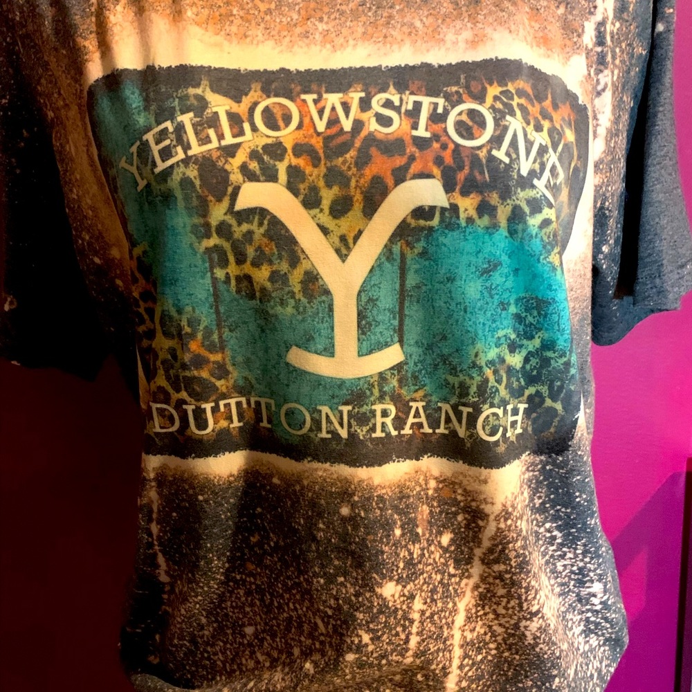 Yellowstone Dutton ranch bleached tshirt